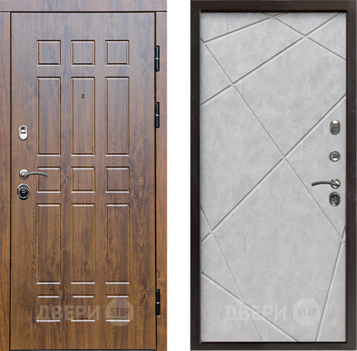 Входная металлическая Дверь Престиж Стандарт Лучи Бетон светлый в Котельниках