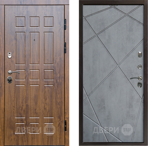Входная металлическая Дверь Престиж Стандарт Лучи Бетон темный в Котельниках