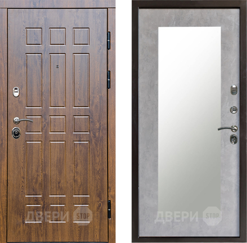 Дверь Престиж Стандарт Зеркло Пастораль Бетон светлый в Котельниках