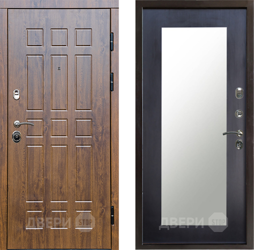 Входная металлическая Дверь Престиж Стандарт Зеркло Пастораль Венге в Котельниках