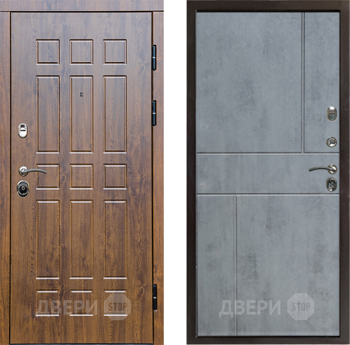 Входная металлическая Дверь Престиж Стандарт Горизонт Бетон темный в Котельниках