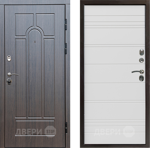 Входная металлическая Дверь Престиж Арка Line Белый в Котельниках