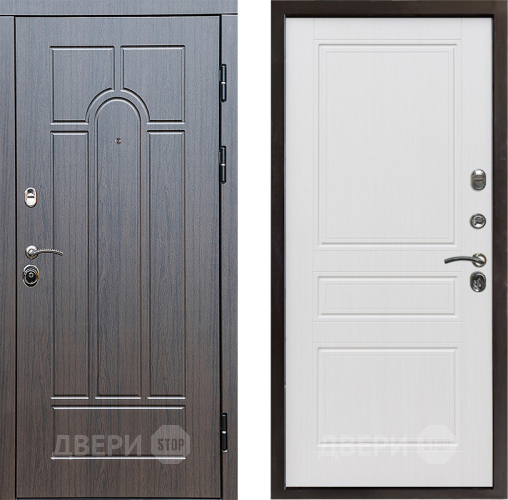 Входная металлическая Дверь Престиж Арка Классика Белое дерево в Котельниках