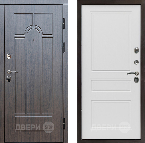 Входная металлическая Дверь Престиж Арка Классика Лиственница белая в Котельниках