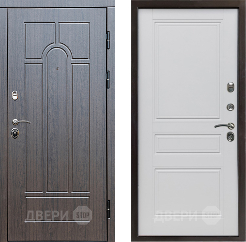 Входная металлическая Дверь Престиж Арка Классика Белый матовый в Котельниках