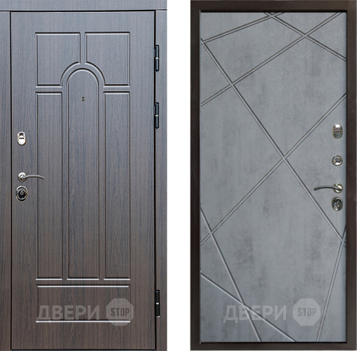 Входная металлическая Дверь Престиж Арка Лучи Бетон темный в Котельниках