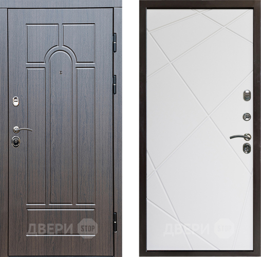 Входная металлическая Дверь Престиж Арка Лучи Бетон белый в Котельниках