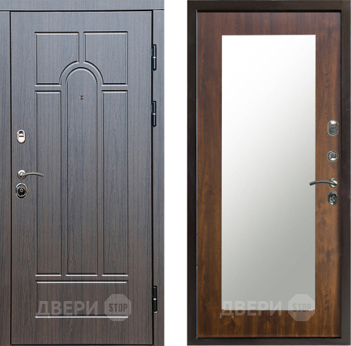 Входная металлическая Дверь Престиж Арка Зеркло Пастораль Дуб в Котельниках