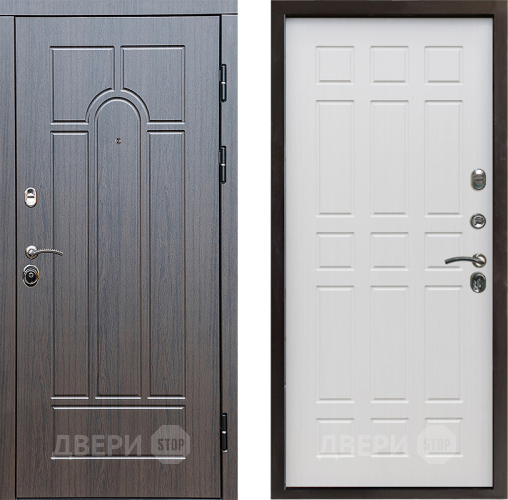 Входная металлическая Дверь Престиж Арка Спарта Лиственница белая в Котельниках