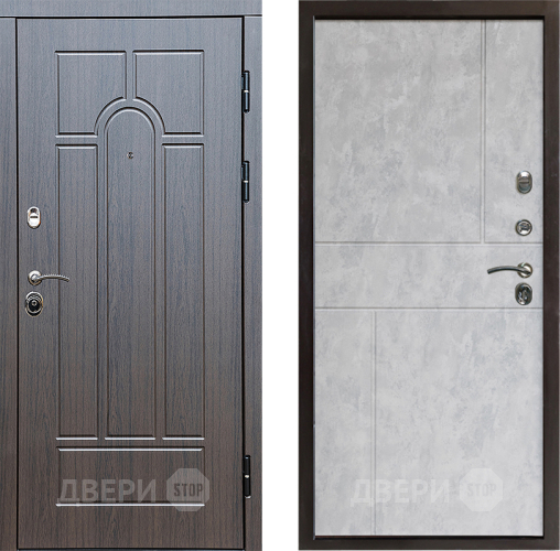 Входная металлическая Дверь Престиж Арка Горизонт Бетон светлый в Котельниках