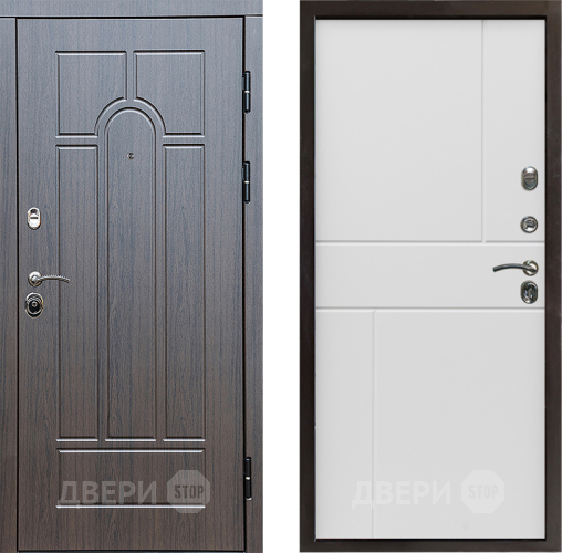 Входная металлическая Дверь Престиж Арка Горизонт Бетон белый в Котельниках