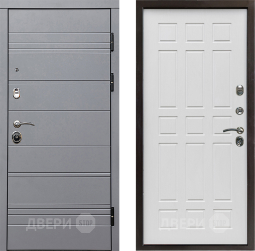 Входная металлическая Дверь Престиж Линия Грэй Спарта Белое дерево в Котельниках