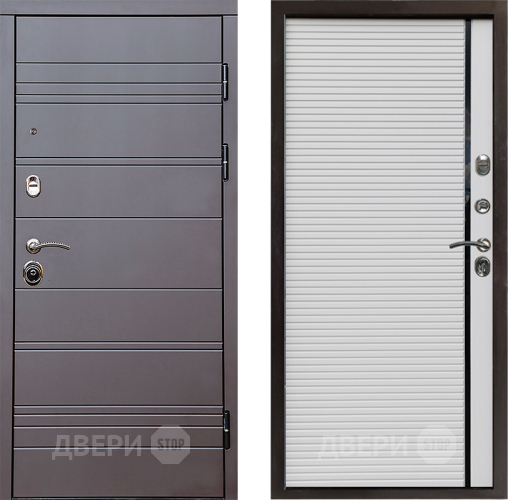 Входная металлическая Дверь Престиж Линия Браун Porte Белый в Котельниках