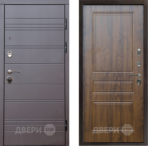 Входная металлическая Дверь Престиж Линия Браун Классика Дуб в Котельниках
