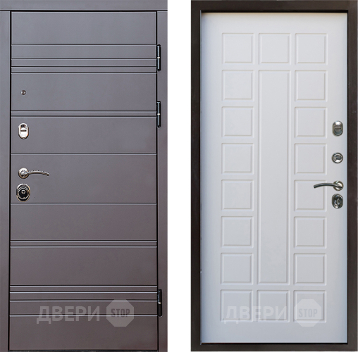 Входная металлическая Дверь Престиж Линия Браун Престиж Белое дерево в Котельниках