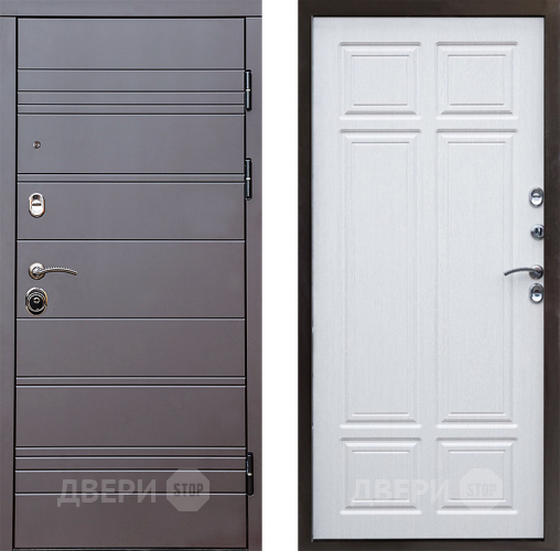 Входная металлическая Дверь Престиж Линия Браун Премиум Лиственница белая в Котельниках