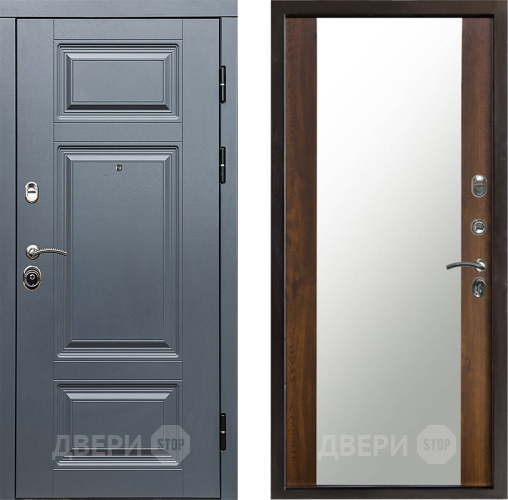 Входная металлическая Дверь Престиж Премиум Зеркало Дуб в Котельниках