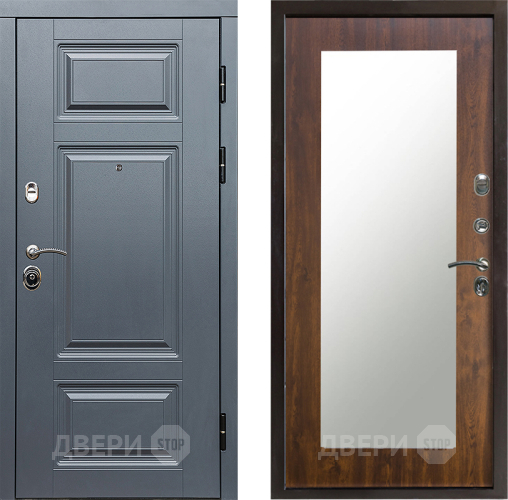 Входная металлическая Дверь Престиж Премиум Зеркло Пастораль Дуб в Котельниках