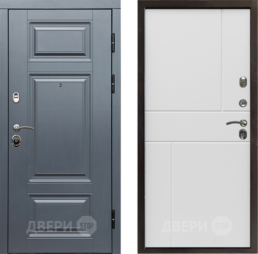 Входная металлическая Дверь Престиж Премиум Горизонт Бетон белый в Котельниках