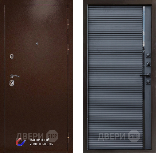 Входная металлическая Дверь Престиж Медь Porte Черный кварц в Котельниках