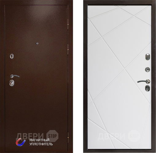 Входная металлическая Дверь Престиж Медь Лучи Бетон белый в Котельниках