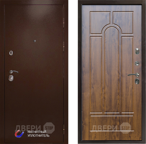 Входная металлическая Дверь Престиж Медь Арка Дуб в Котельниках