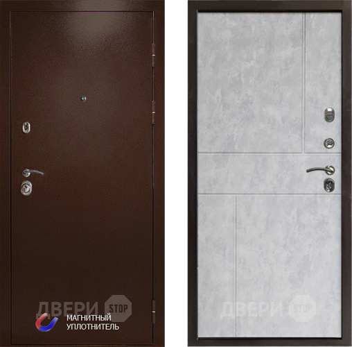 Дверь Престиж Медь Горизонт Бетон светлый в Котельниках