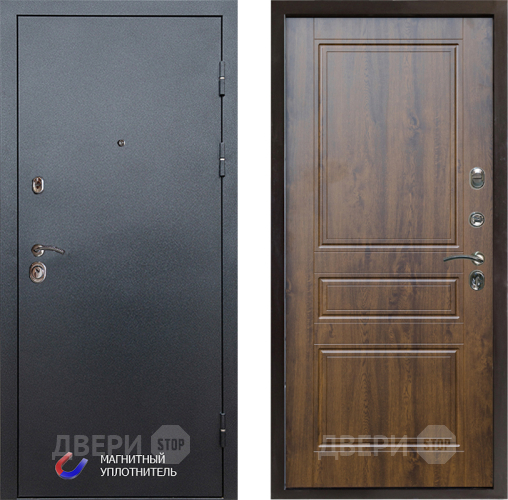Входная металлическая Дверь Престиж Графит Классика Дуб в Котельниках