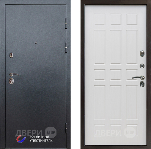 Входная металлическая Дверь Престиж Графит Спарта Лиственница белая в Котельниках