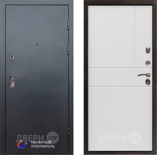 Входная металлическая Дверь Престиж Графит Горизонт Бетон белый в Котельниках
