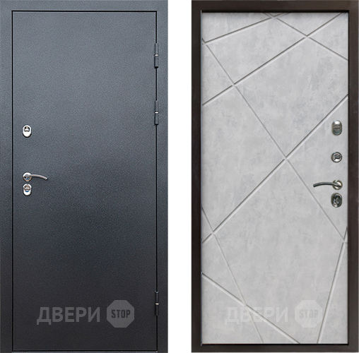 Входная металлическая Дверь Престиж TERMO с терморазрывом Снегирь Серебро Лучи Бетон светлый в Котельниках