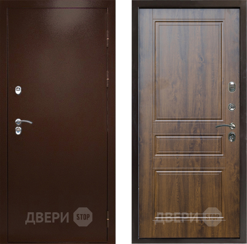 Входная металлическая Дверь Престиж TERMO с терморазрывом Снегирь Медь Классика Дуб в Котельниках