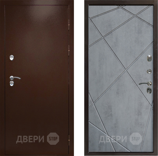 Входная металлическая Дверь Престиж TERMO с терморазрывом Снегирь Медь Лучи Бетон темный в Котельниках