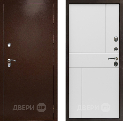 Входная металлическая Дверь Престиж TERMO с терморазрывом Снегирь Медь Горизонт Бетон белый в Котельниках