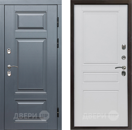 Дверь Престиж TERMO с терморазрывом Премиум Грэй Классика Белый матовый в Котельниках