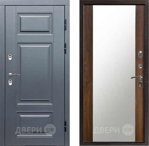 Дверь Престиж TERMO с терморазрывом Премиум Грэй Зеркало Дуб в Котельниках