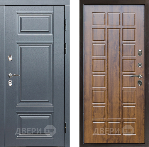 Входная металлическая Дверь Престиж TERMO с терморазрывом Премиум Грэй Престиж Дуб в Котельниках