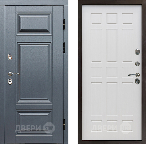 Входная металлическая Дверь Престиж TERMO с терморазрывом Премиум Грэй Спарта Лиственница белая в Котельниках