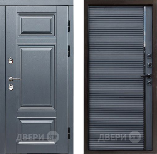 Входная металлическая Дверь Престиж TERMO с терморазрывом Премиум Грэй Porte Черный кварц в Котельниках