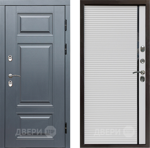 Входная металлическая Дверь Престиж TERMO с терморазрывом Премиум Грэй Porte Белый в Котельниках