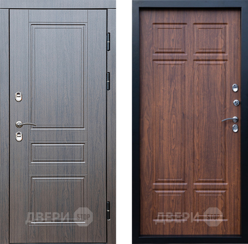 Входная металлическая Дверь Престиж TERMO с терморазрывом Классика Премиум Орех темный в Котельниках