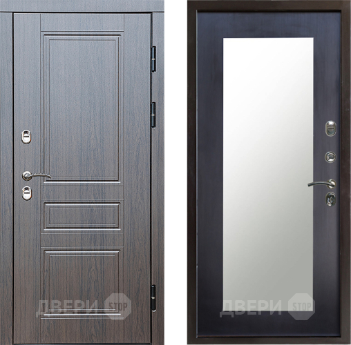 Входная металлическая Дверь Престиж TERMO с терморазрывом Классика Зеркало пастораль Венге в Котельниках