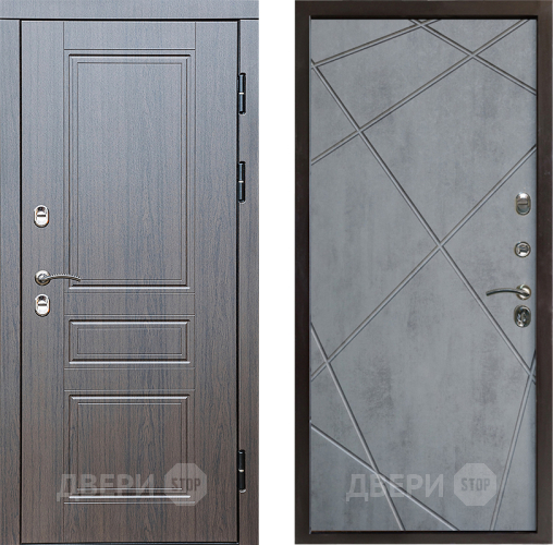 Входная металлическая Дверь Престиж TERMO с терморазрывом Классика Лучи Бетон темный в Котельниках