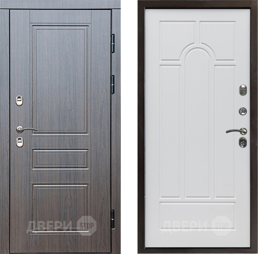 Входная металлическая Дверь Престиж TERMO с терморазрывом Классика Арка Белое дерево в Котельниках