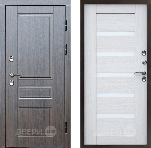 Входная металлическая Дверь Престиж TERMO с терморазрывом Классика Царга Лиственница белая в Котельниках