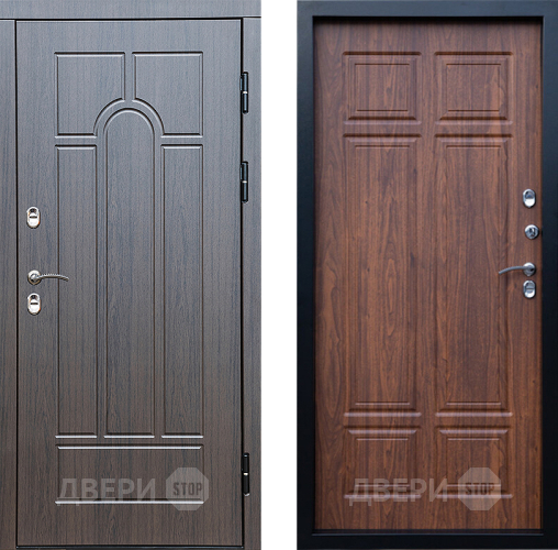 Входная металлическая Дверь Престиж TERMO с терморазрывом Арка Премиум Орех темный в Котельниках