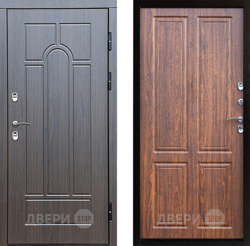 Входная металлическая Дверь Престиж TERMO с терморазрывом Арка Премиум Орех светлый в Котельниках