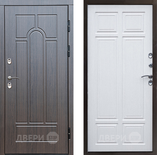 Входная металлическая Дверь Престиж TERMO с терморазрывом Арка Премиум Лиственница белая в Котельниках