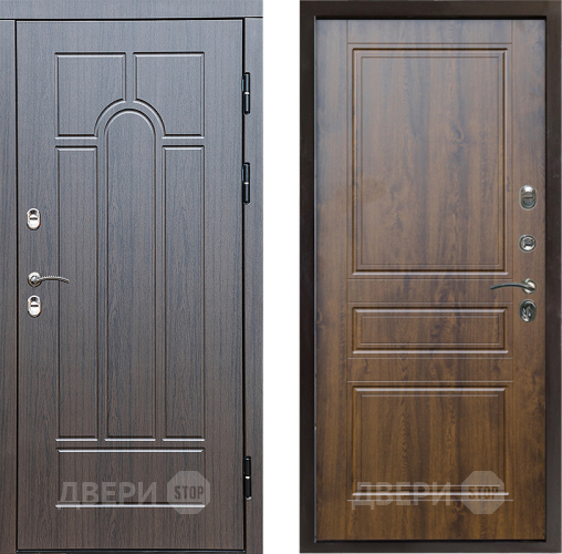 Входная металлическая Дверь Престиж TERMO с терморазрывом Арка Классика Дуб в Котельниках