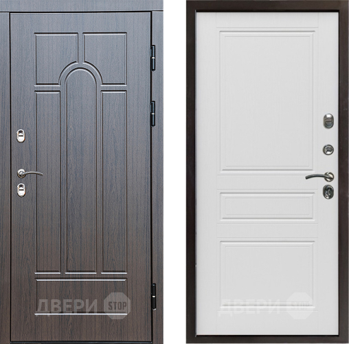 Входная металлическая Дверь Престиж TERMO с терморазрывом Арка Классика Лиственница белая в Котельниках